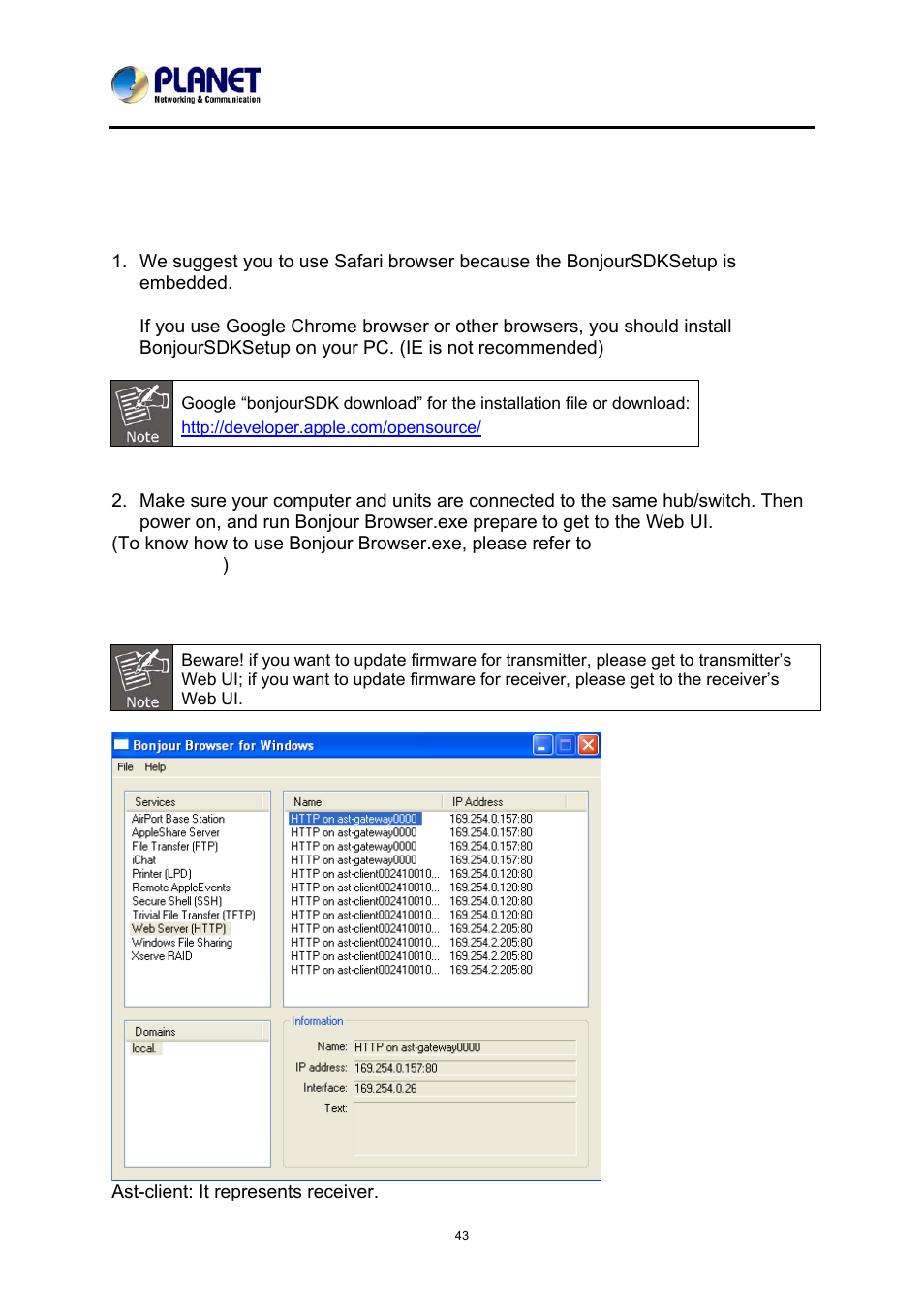 Chapter 7: firmware updating, 1 updating environment, 2 updating step | PLANET IHD-200PR User Manual | Page 43 / 54