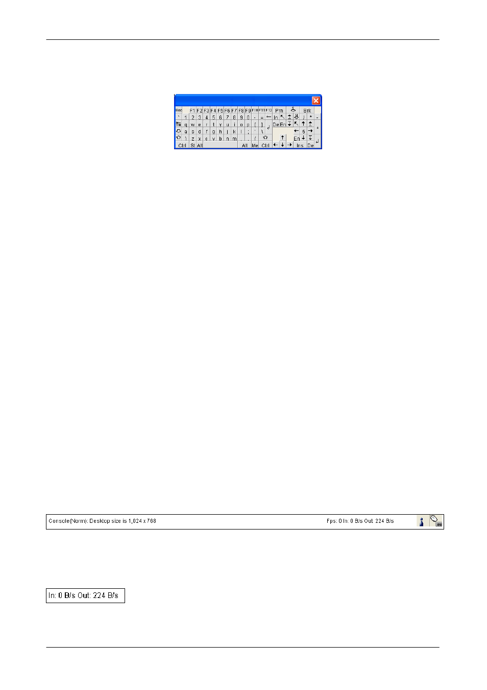 5 remote console status line, Remote console status line | PLANET IKVM-16010 User Manual | Page 34 / 38