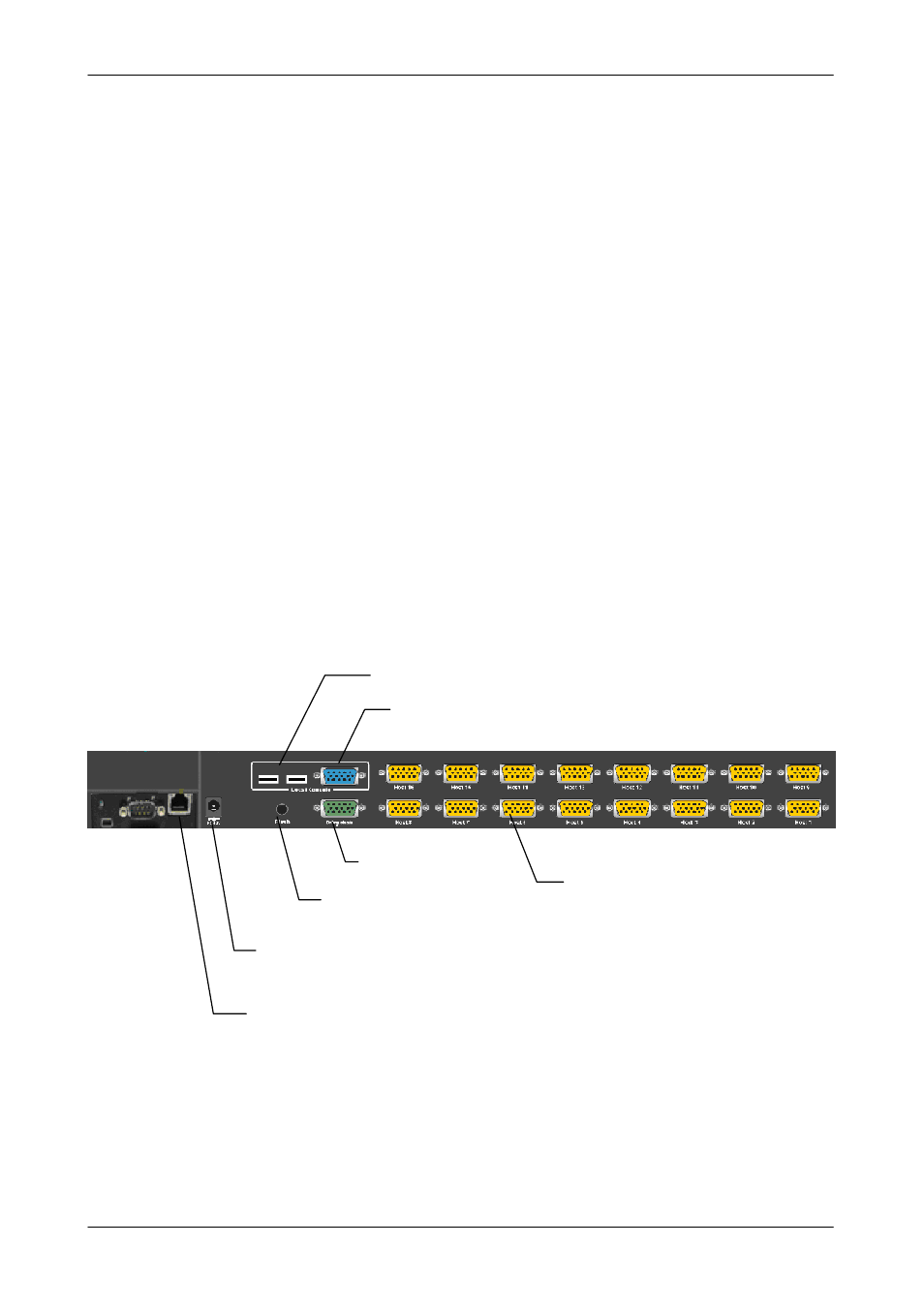 7 buttons and operations, 8 back panels, Buttons and operations | Back panels | PLANET IKVM-16010 User Manual | Page 9 / 38