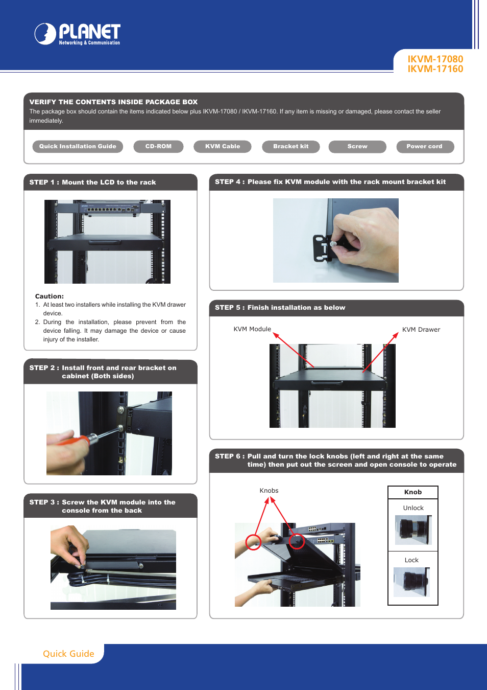 PLANET IKVM-17080 User Manual | 2 pages