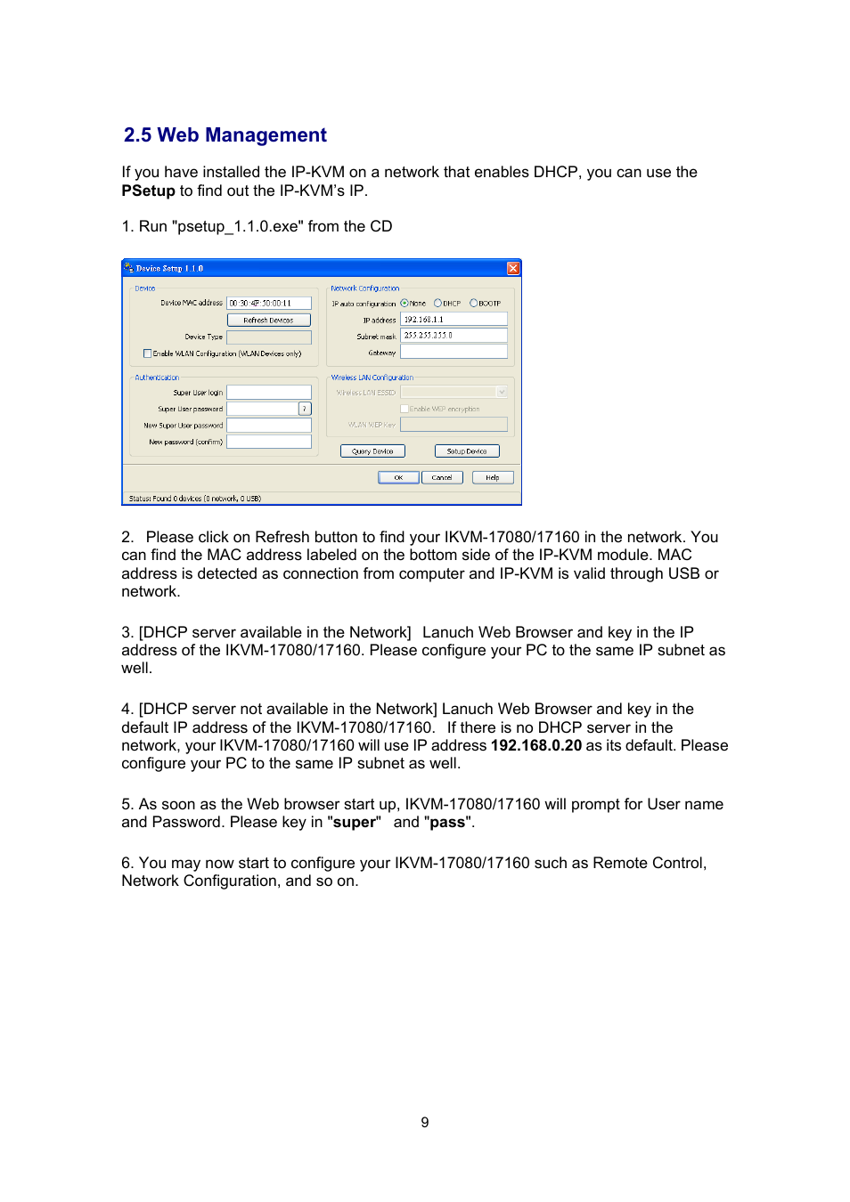 5 web management | PLANET IKVM-17080 User Manual | Page 15 / 62