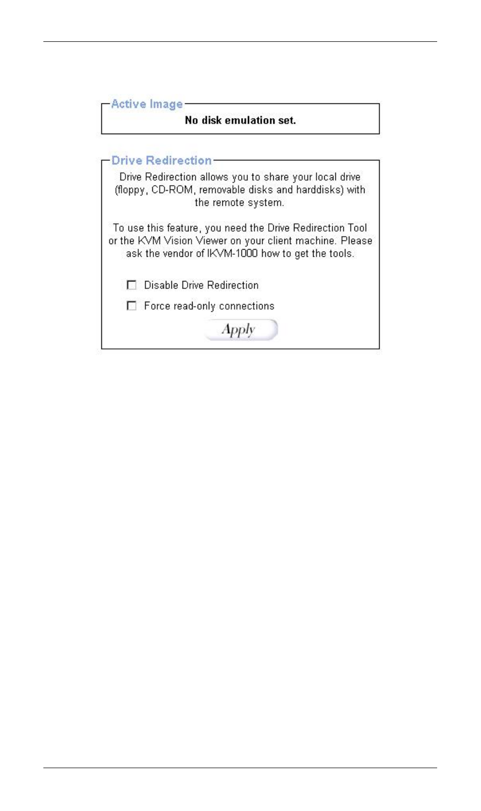 3 drive redirection | PLANET IKVM-8000 User Manual | Page 38 / 75