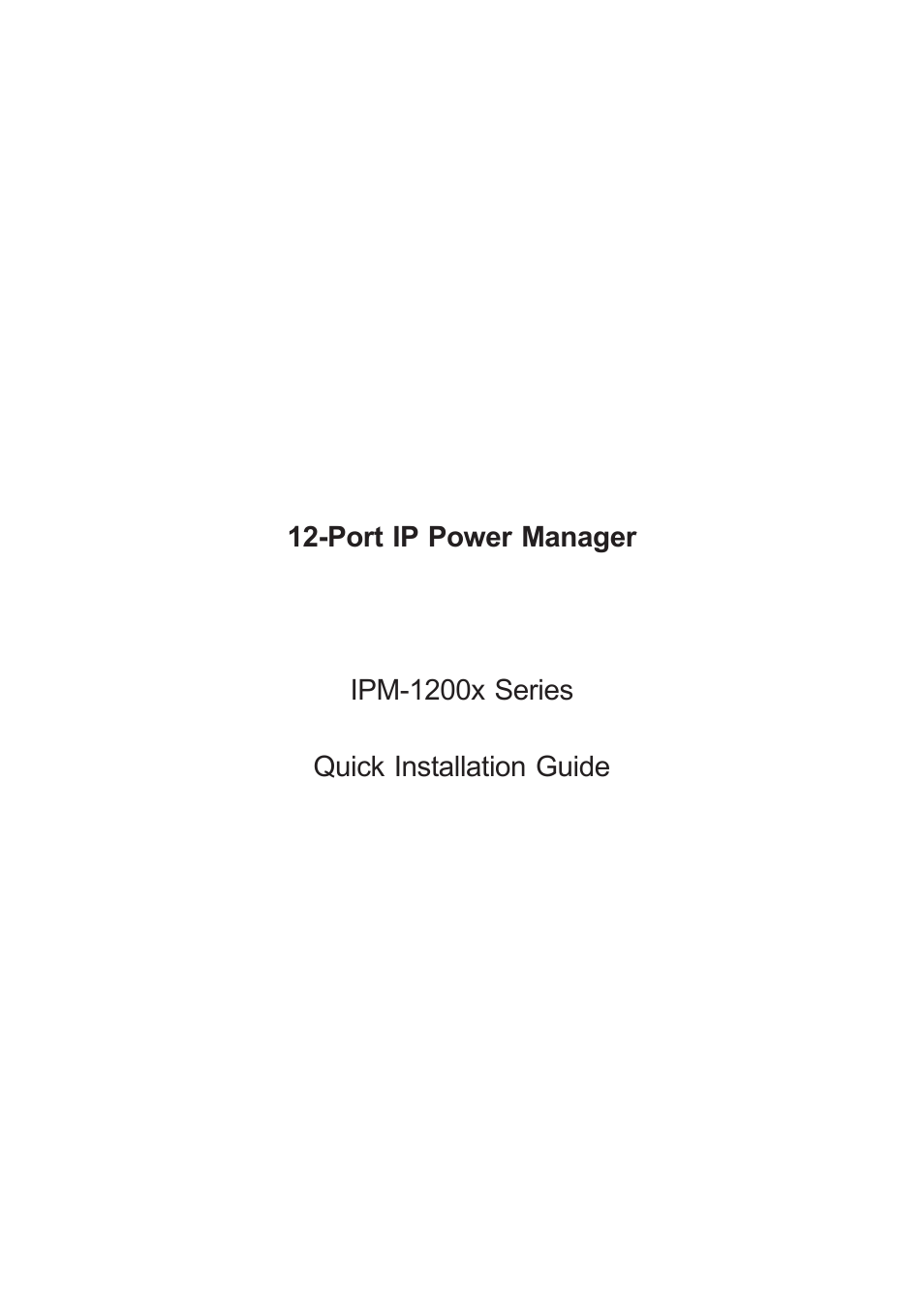 PLANET IPM-1200x Series User Manual | 8 pages