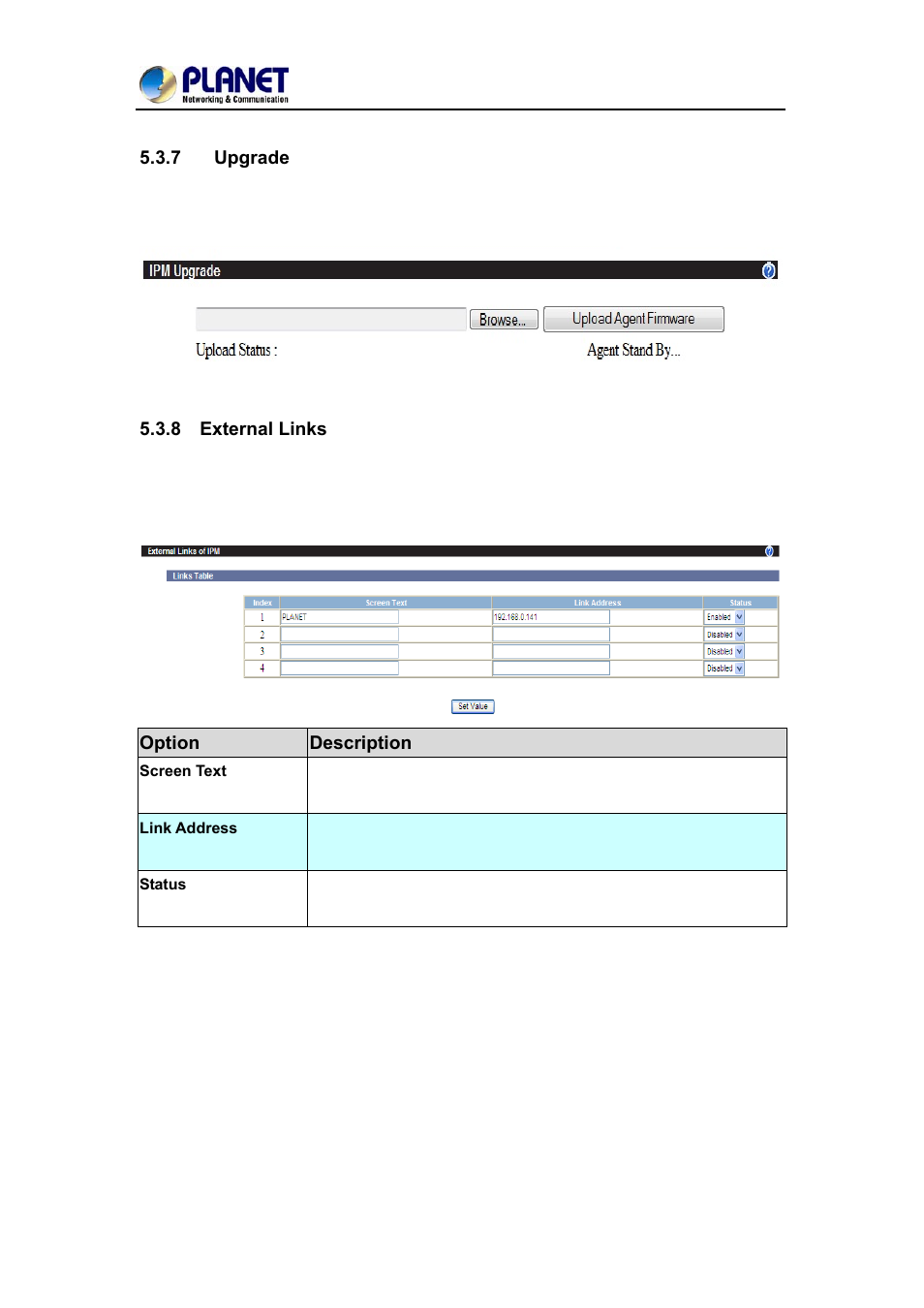 7 upgrade, 8 external links, Upgrade | External links | PLANET IPM-1200x Series User Manual | Page 50 / 62