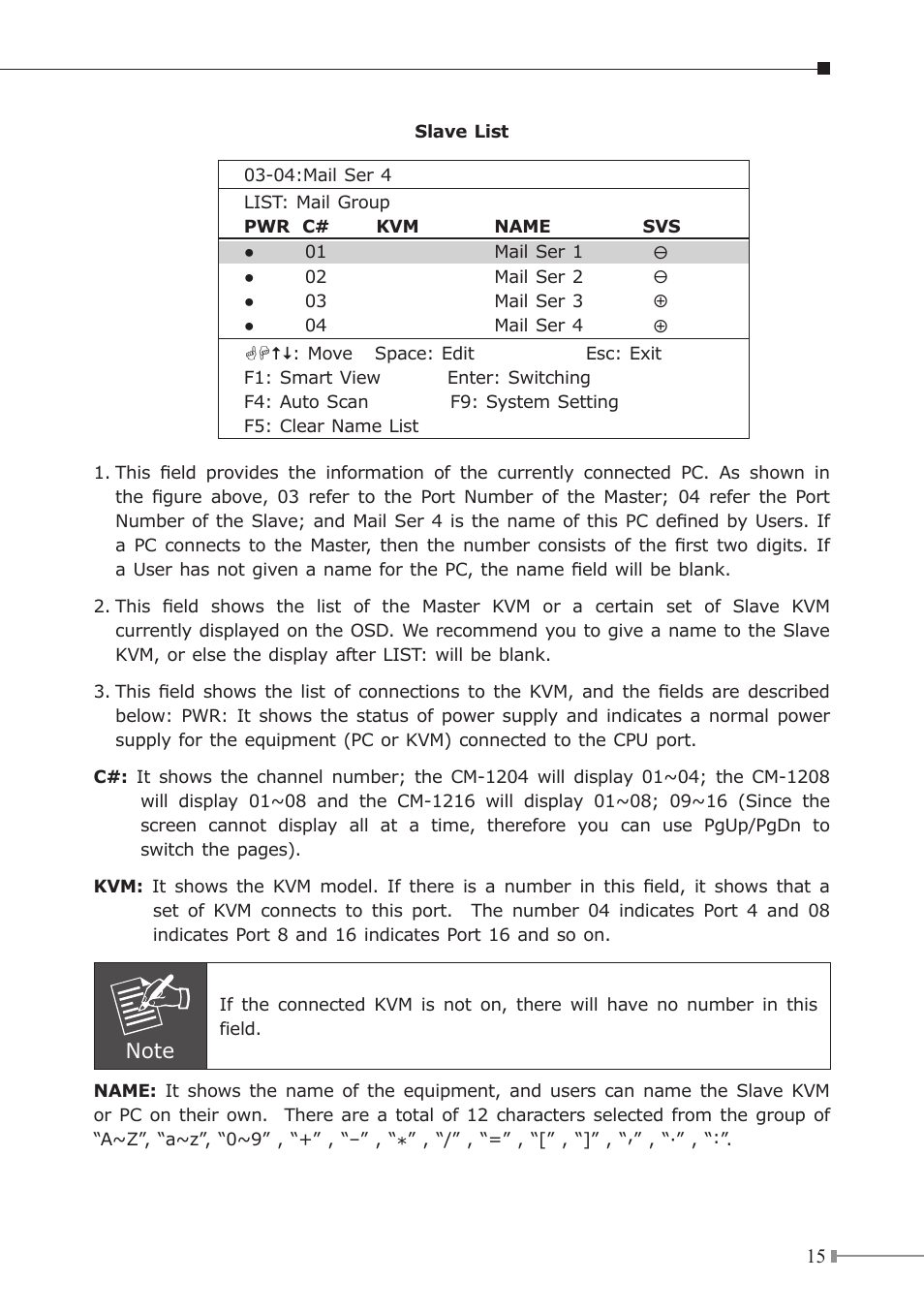 PLANET KVM-1610 User Manual | Page 15 / 20