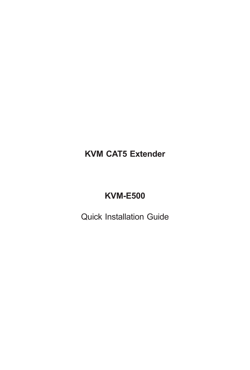 PLANET KVM-E500 User Manual | 8 pages