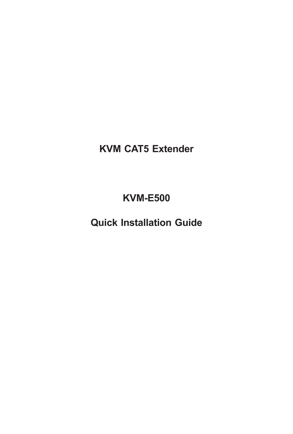 PLANET KVM-E500 User Manual | 8 pages