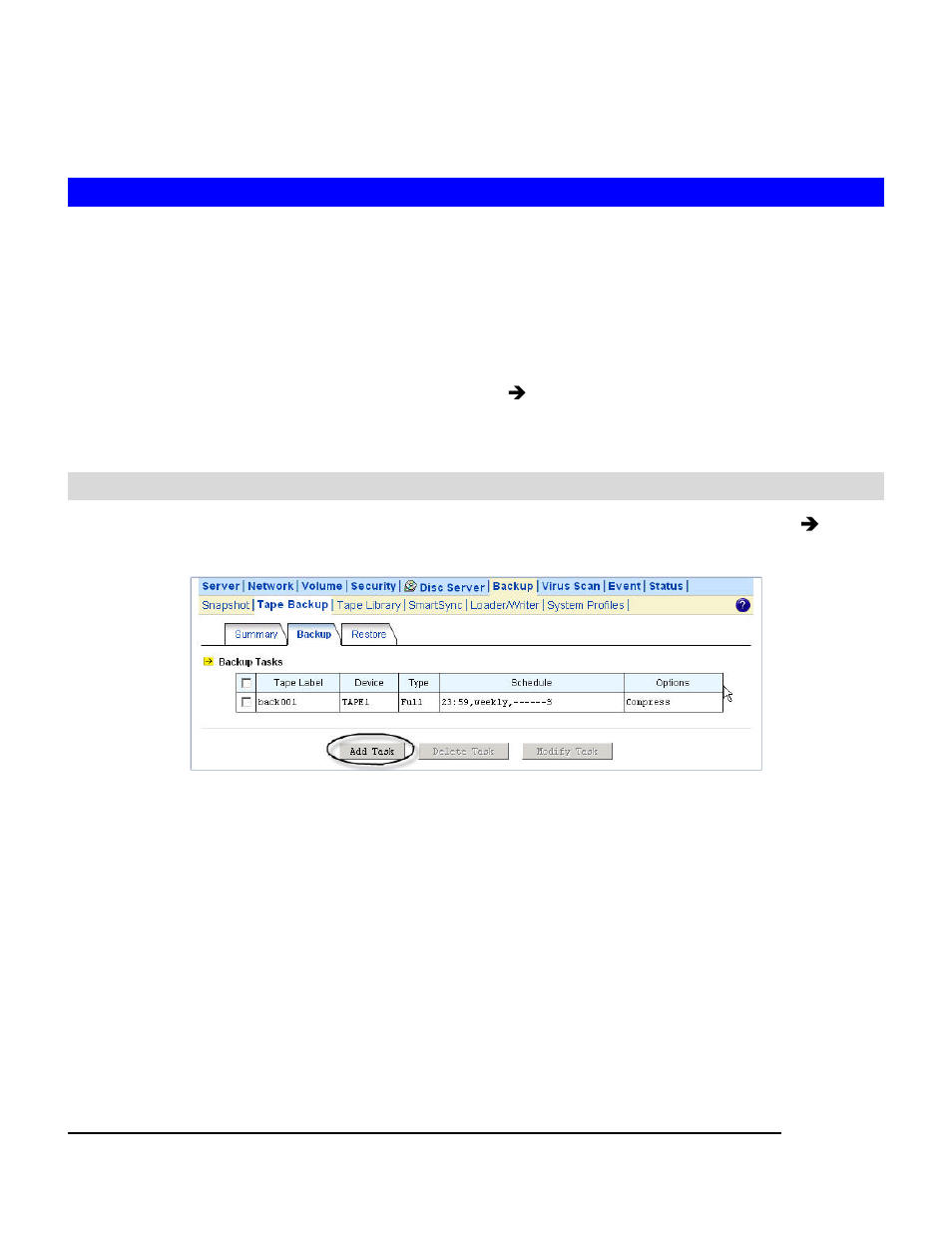 2 tape backup and restore | PLANET NAS-3410 User Manual | Page 66 / 108