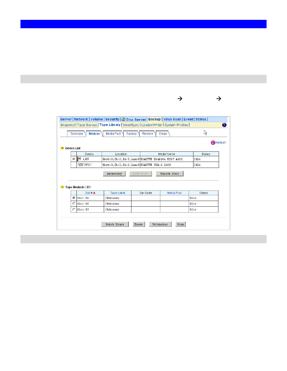 3 using a tape library | PLANET NAS-3410 User Manual | Page 69 / 108