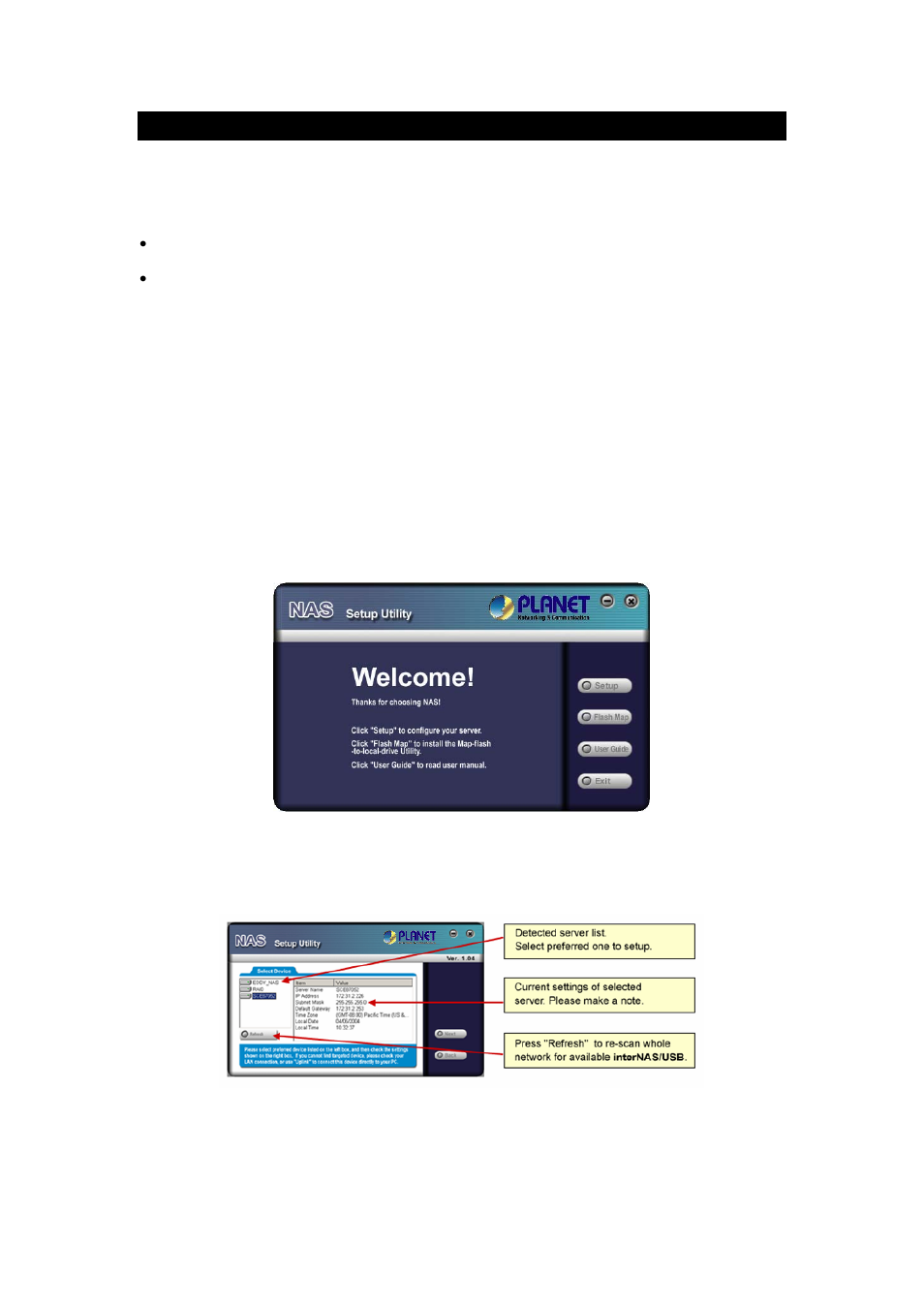 Configuring your nas, Quick setup with the nas wizard | PLANET NAS-7100 User Manual | Page 14 / 76