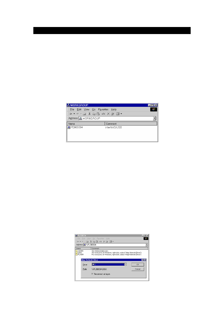 Using the nas server's storage, Mapping a network drive | PLANET NAS-7100 User Manual | Page 20 / 76