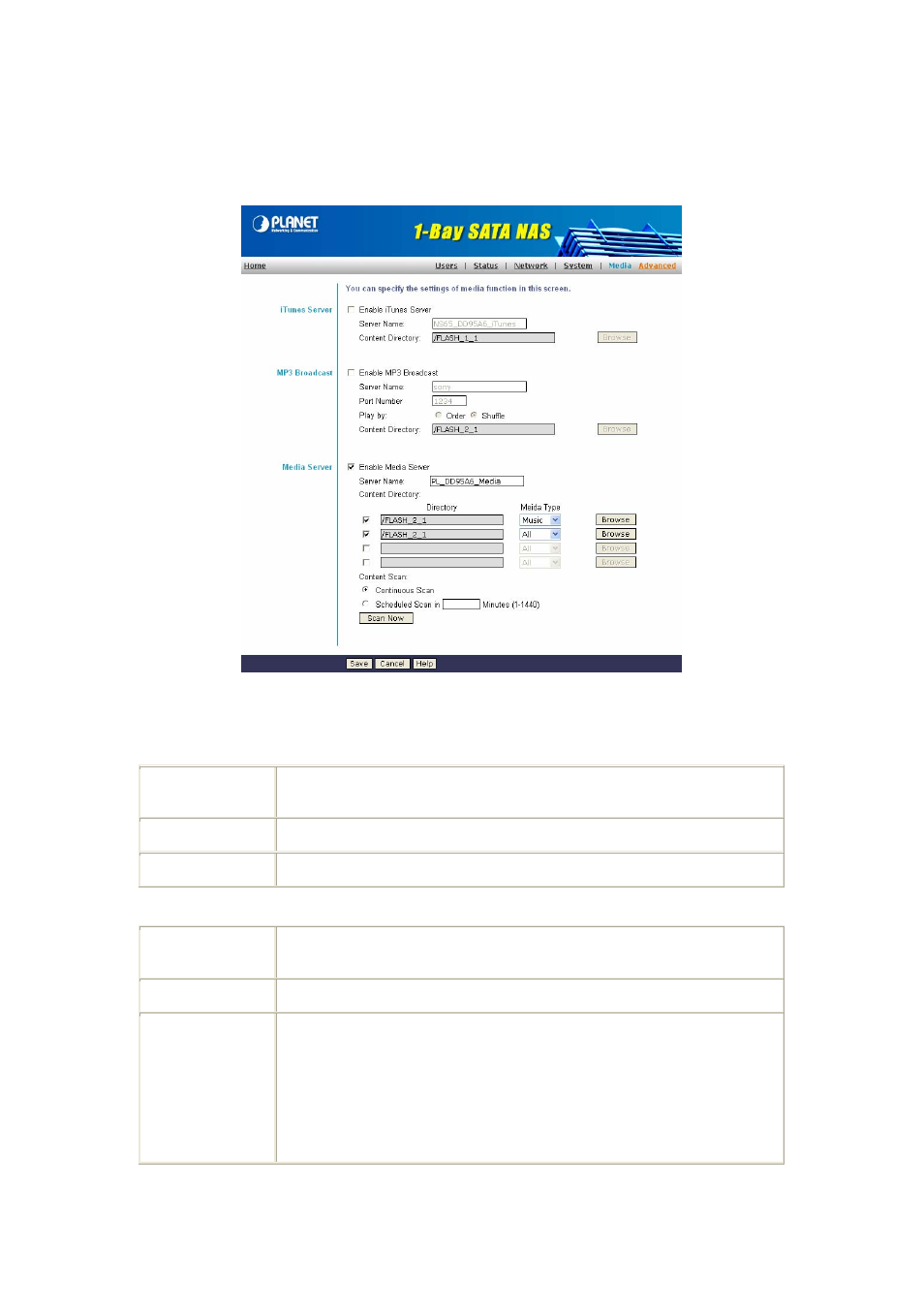 Media screen | PLANET NAS-7100 User Manual | Page 40 / 76