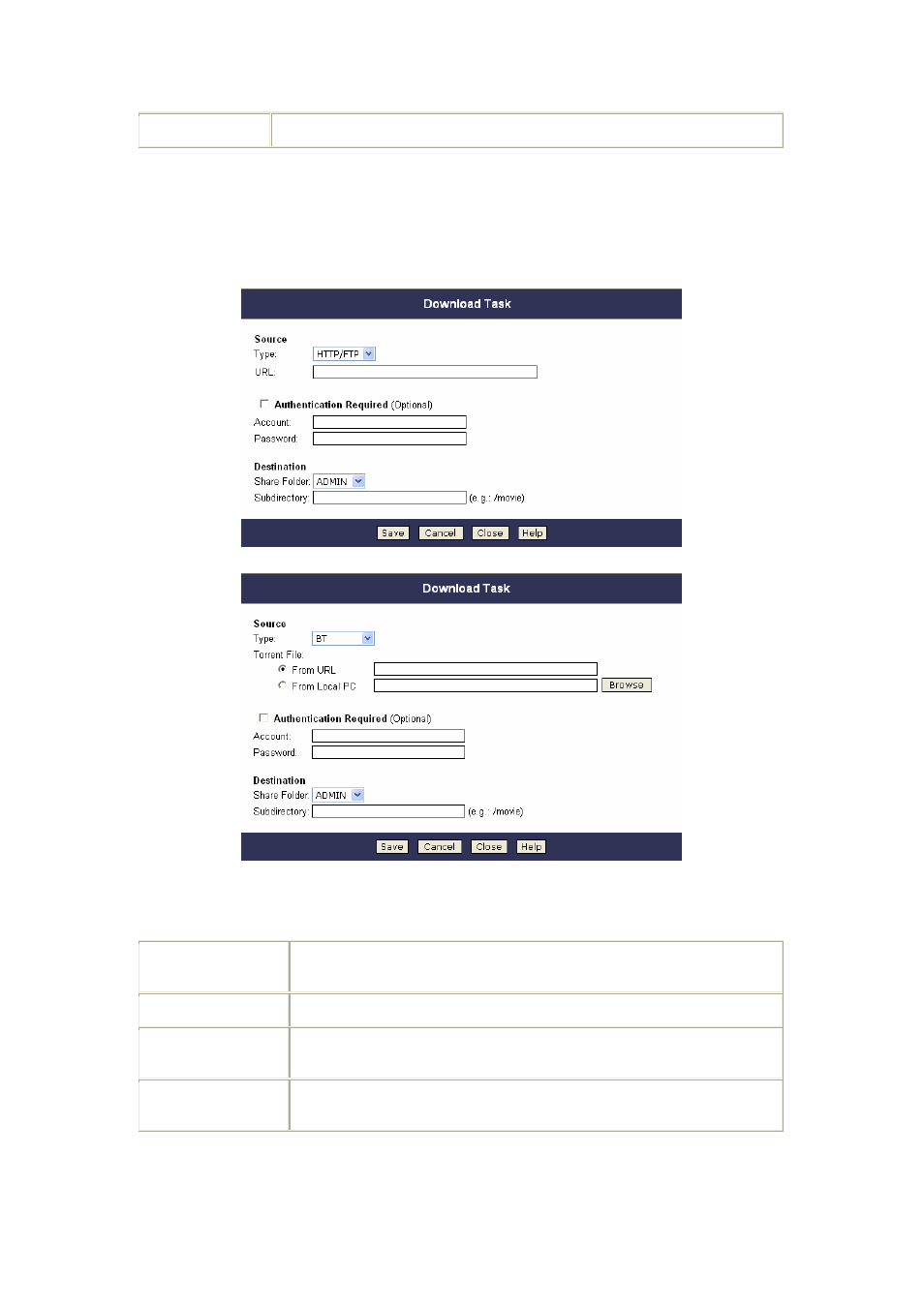 Add new task screen | PLANET NAS-7100 User Manual | Page 57 / 76