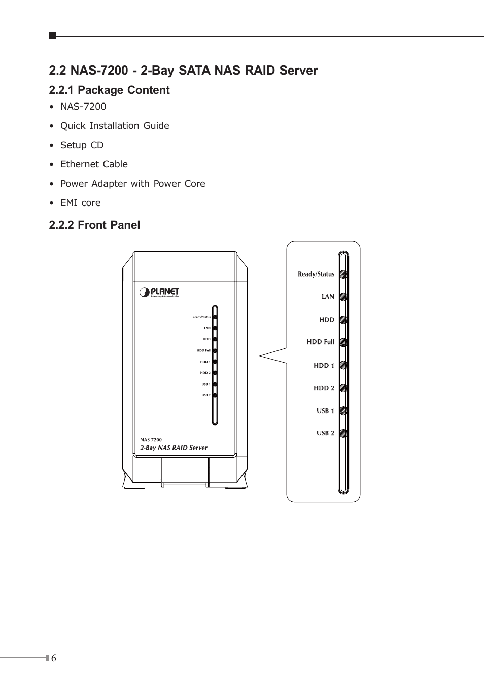 PLANET NAS-7200 User Manual | Page 6 / 20