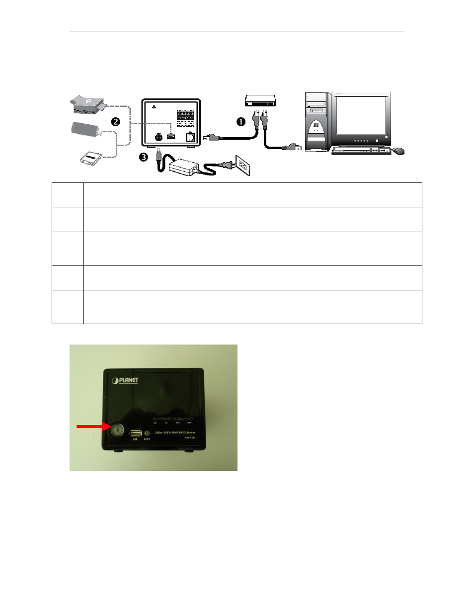 Hardware connection, On p | PLANET NAS-7201 User Manual | Page 8 / 10