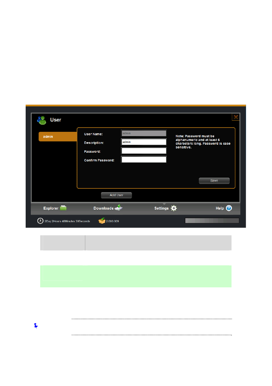 Settings, 1 user | PLANET NAS-7202 User Manual | Page 21 / 55