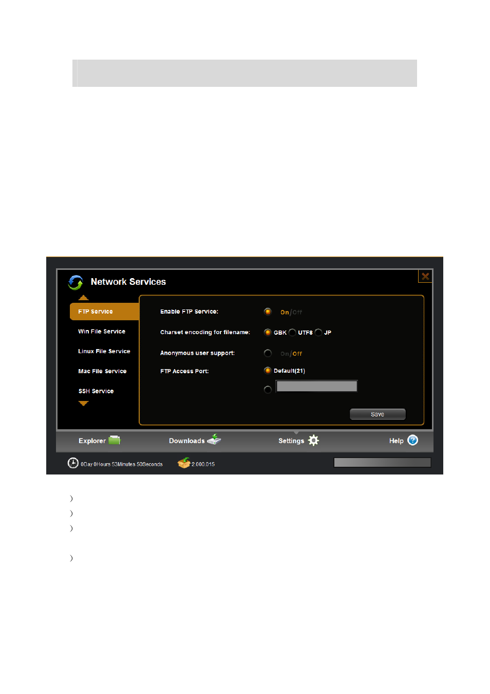 5 network services, 1 ftp service | PLANET NAS-7202 User Manual | Page 33 / 55