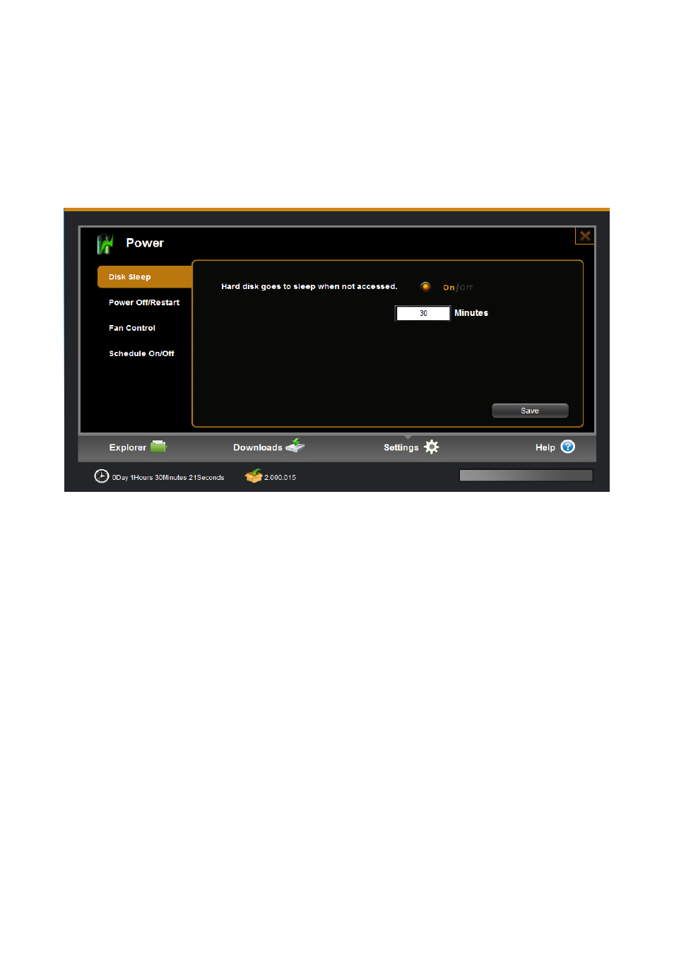 6 power, 1 disk sleep, 2 power off / restart | PLANET NAS-7202 User Manual | Page 40 / 55