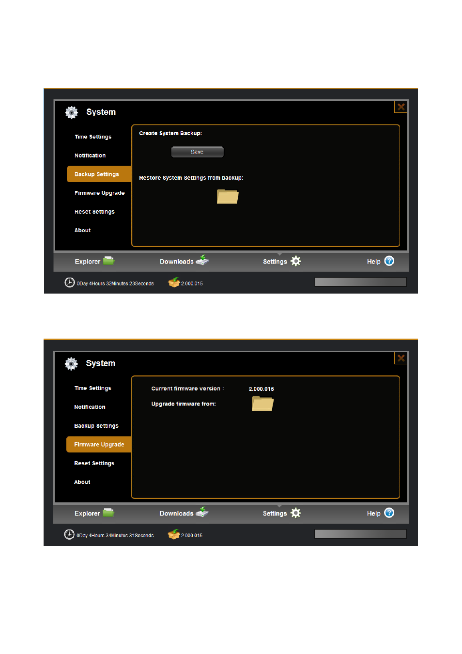 3 backup settings, 4 firmware upgrade | PLANET NAS-7202 User Manual | Page 44 / 55