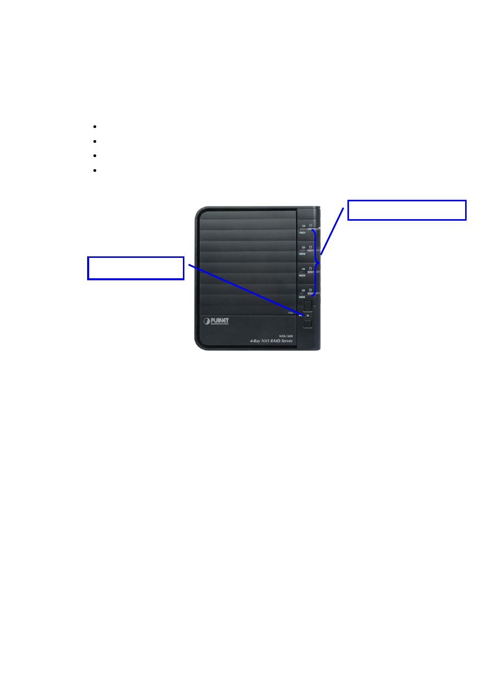 3 checking disk status leds, 4 replacing a failed disk drive | PLANET NAS-7400 User Manual | Page 125 / 149