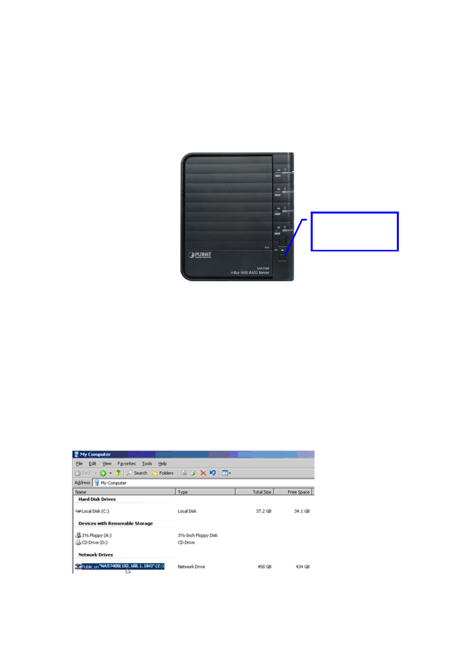 3 performing a one touch backup, 4 viewing your backup files | PLANET NAS-7400 User Manual | Page 54 / 149