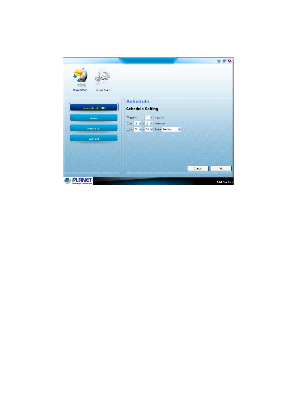 8 modifying a backup schedule | PLANET NAS-7400 User Manual | Page 65 / 149