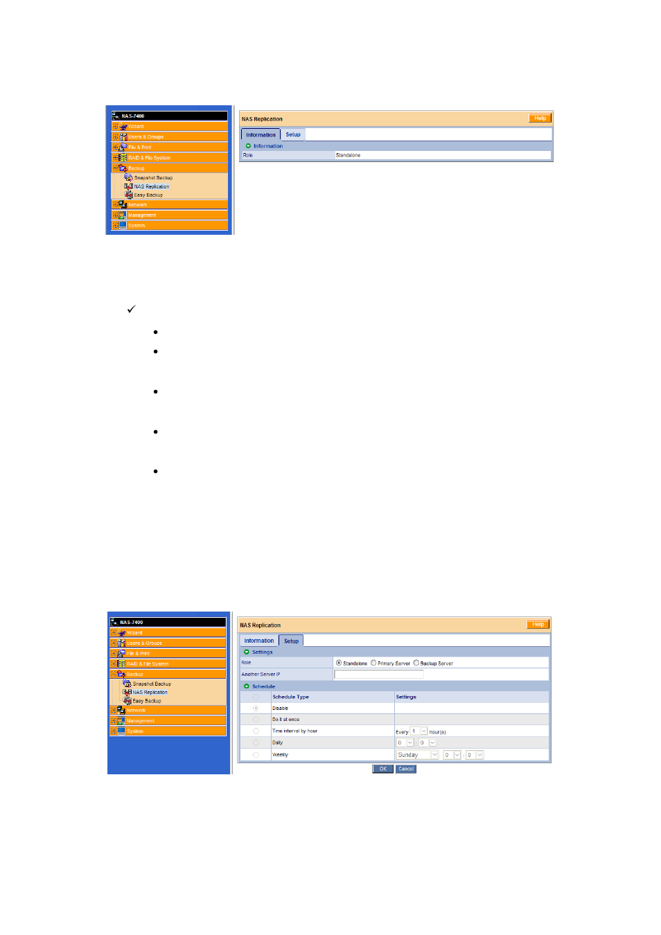 4 setting up nas replication | PLANET NAS-7400 User Manual | Page 99 / 149