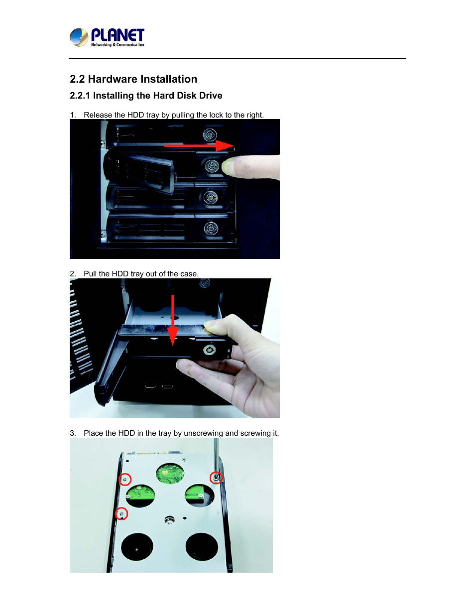 2 hardware installation | PLANET NAS-7410 User Manual | Page 15 / 125