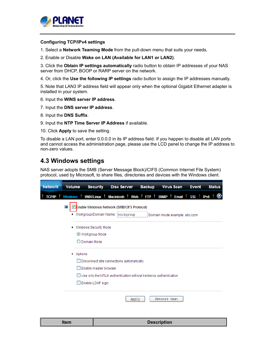 3 windows settings | PLANET NAS-7410 User Manual | Page 30 / 125