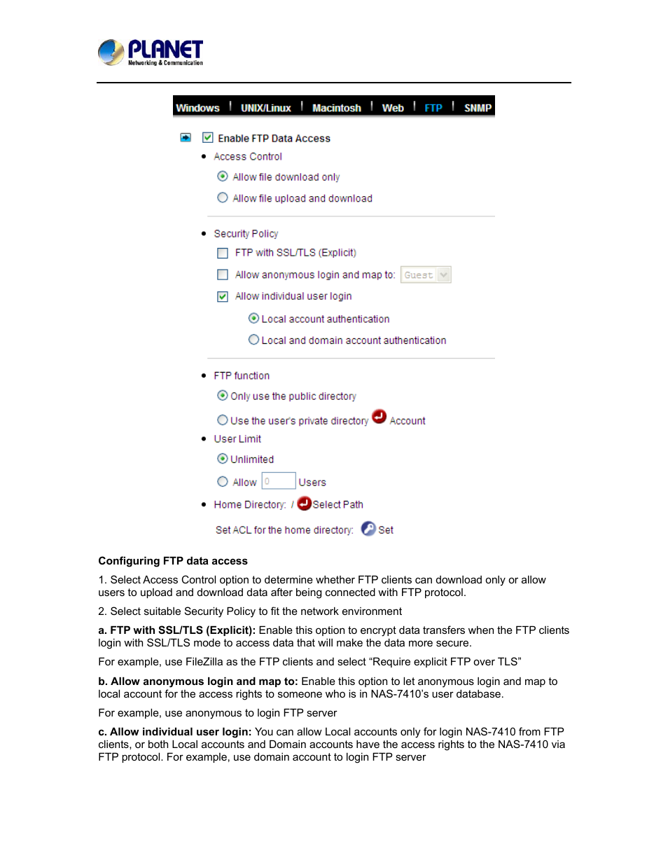 PLANET NAS-7410 User Manual | Page 36 / 125