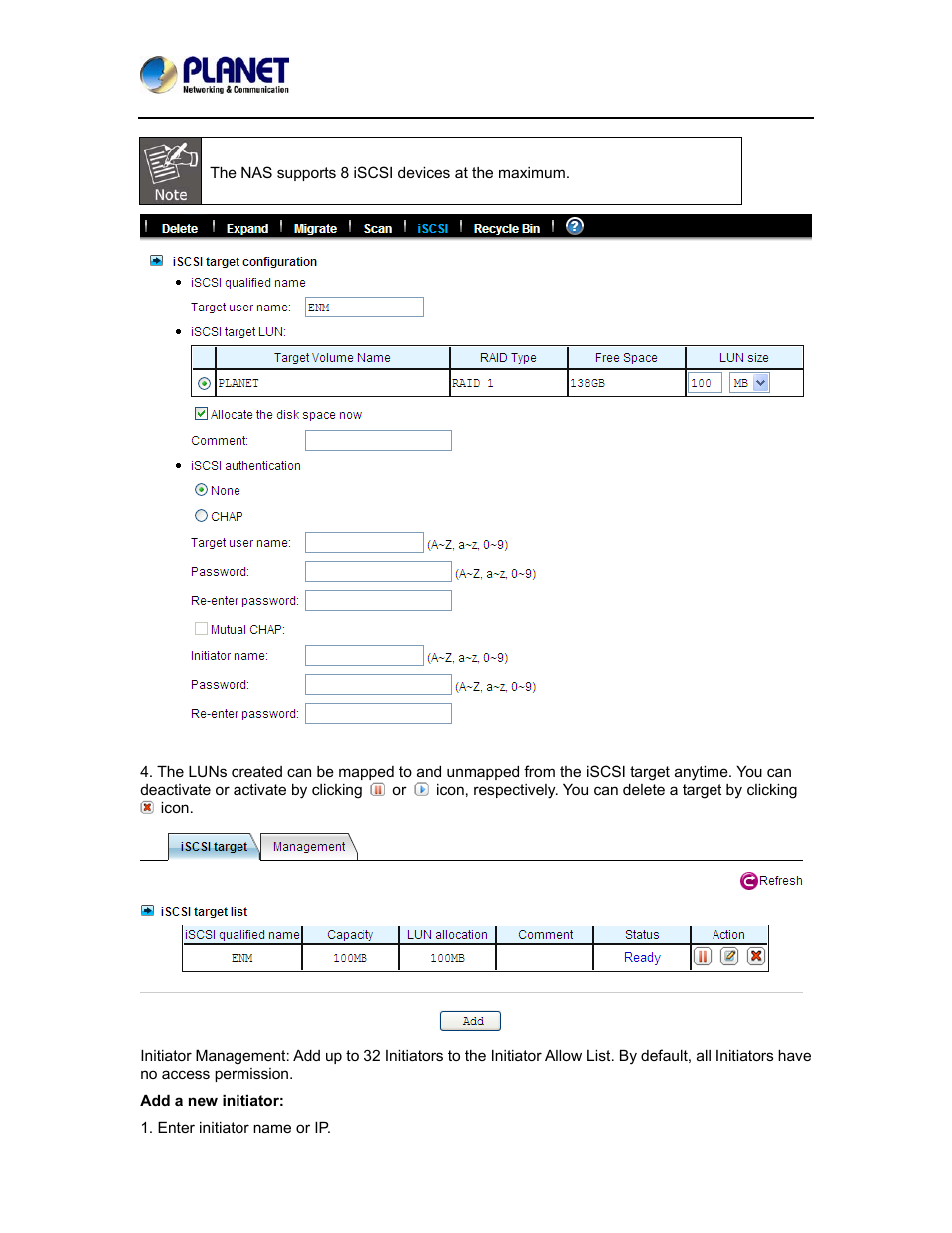 PLANET NAS-7410 User Manual | Page 49 / 125