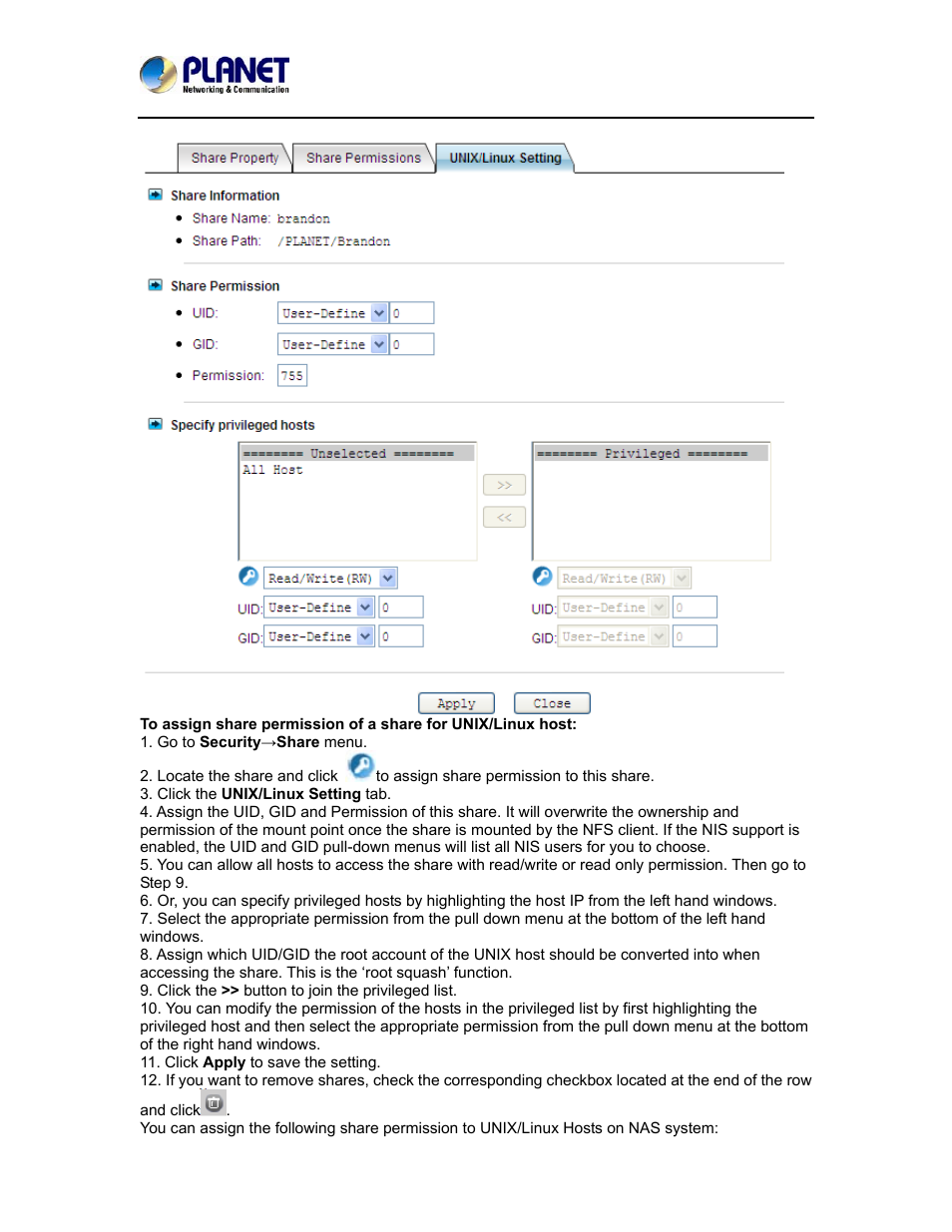 PLANET NAS-7410 User Manual | Page 55 / 125