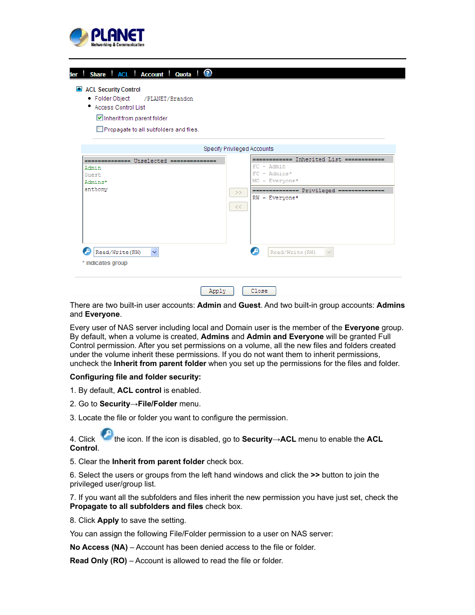 PLANET NAS-7410 User Manual | Page 57 / 125