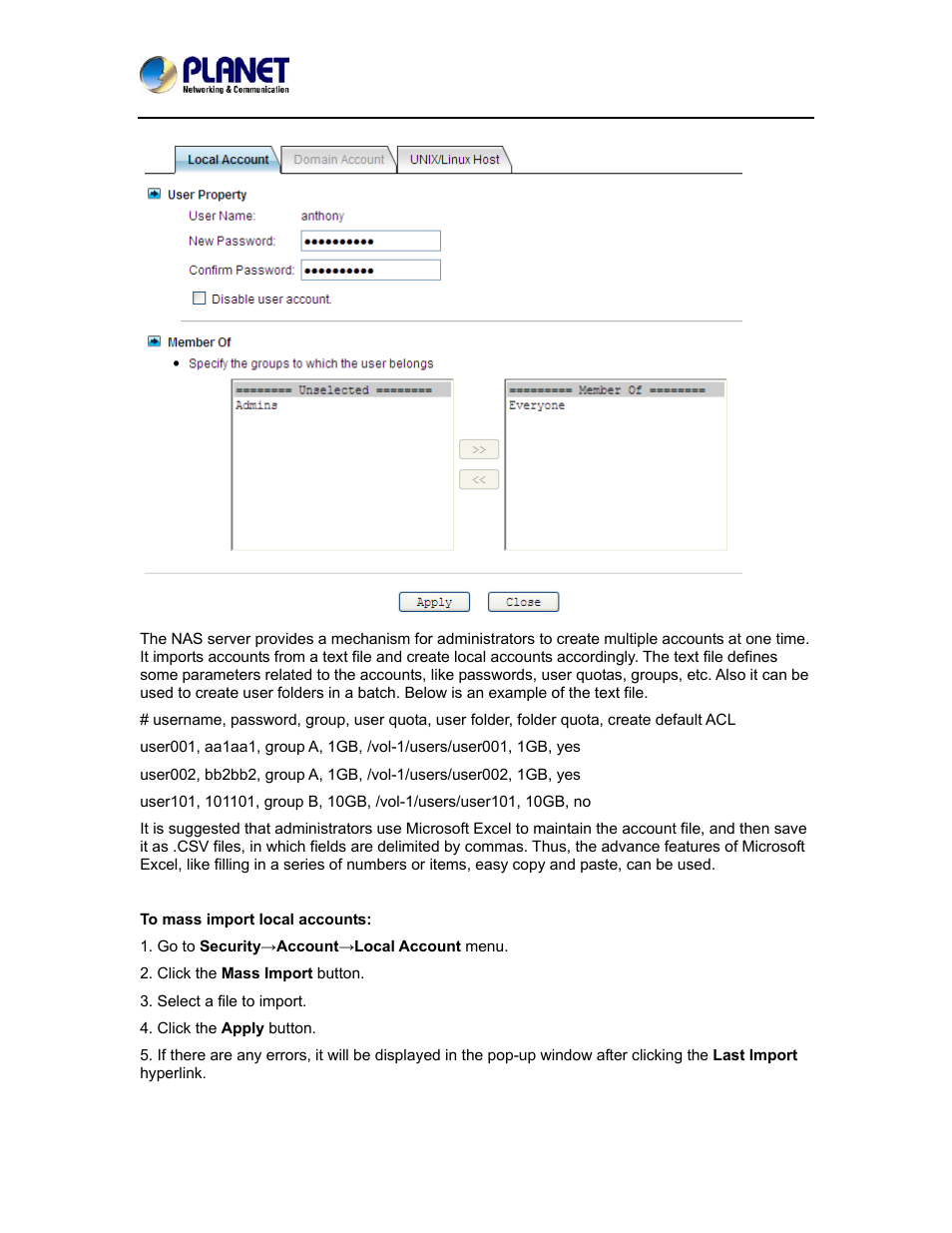 PLANET NAS-7410 User Manual | Page 61 / 125