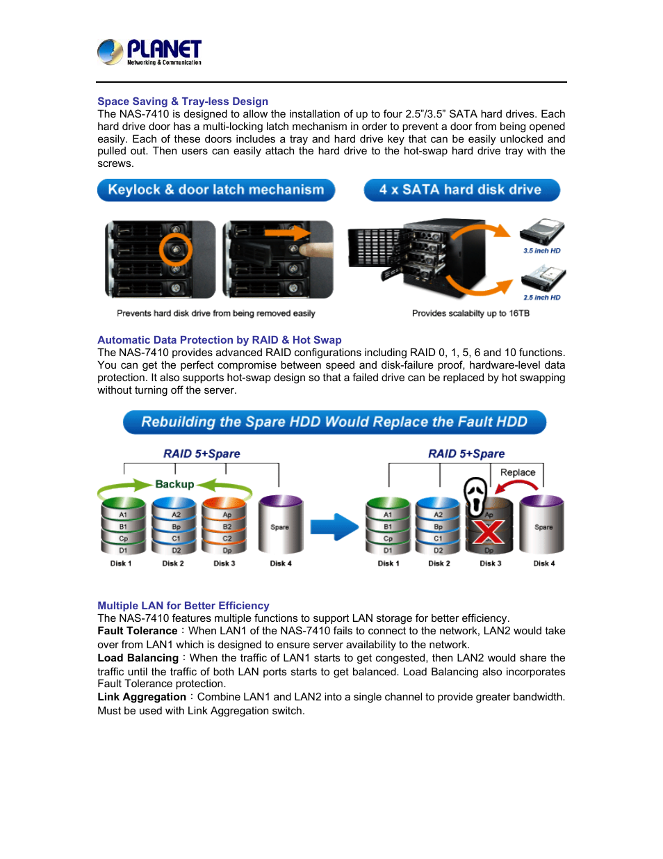 PLANET NAS-7410 User Manual | Page 7 / 125