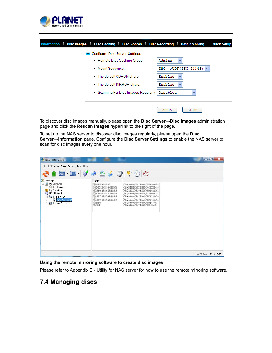 4 managing discs | PLANET NAS-7410 User Manual | Page 71 / 125