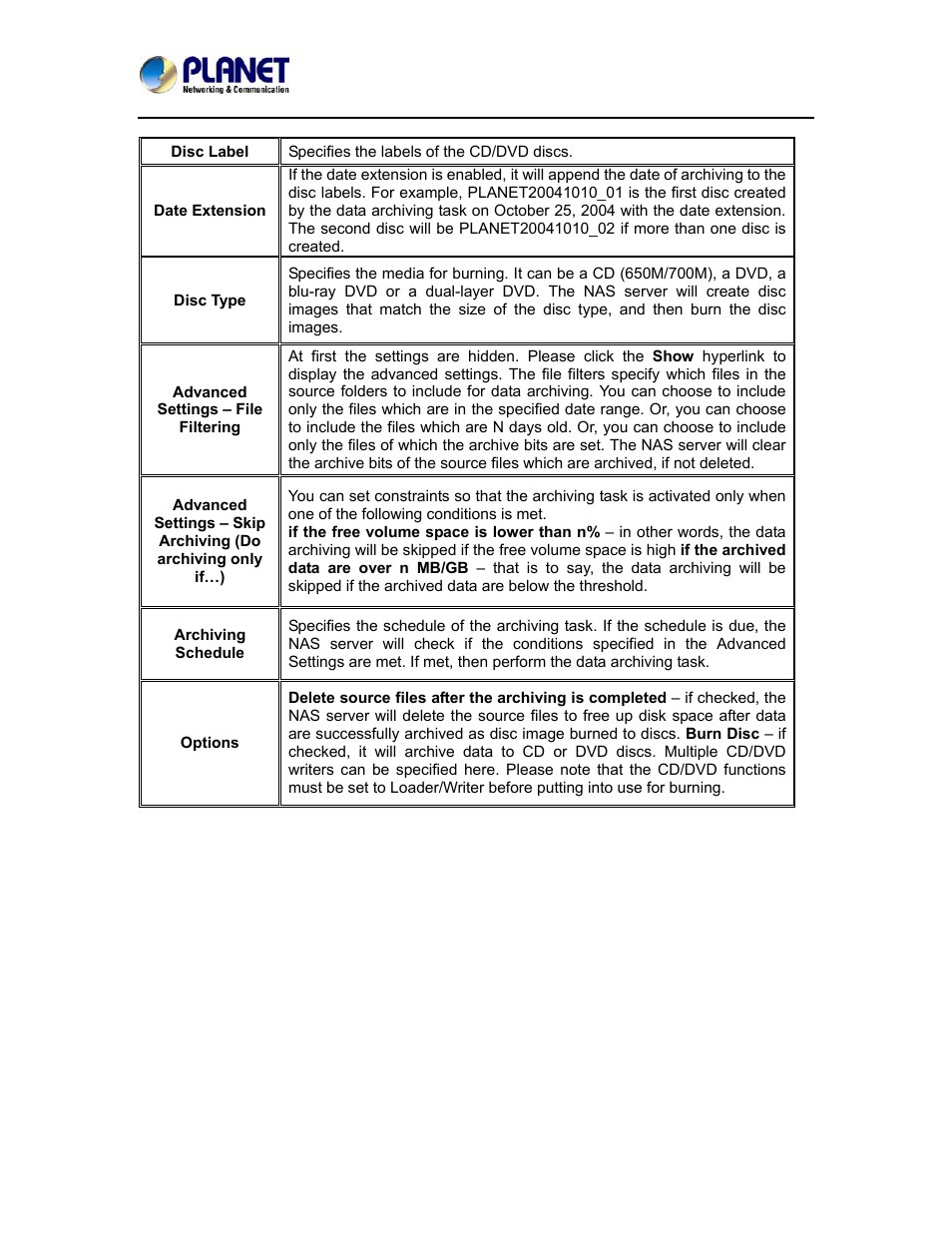 PLANET NAS-7410 User Manual | Page 74 / 125