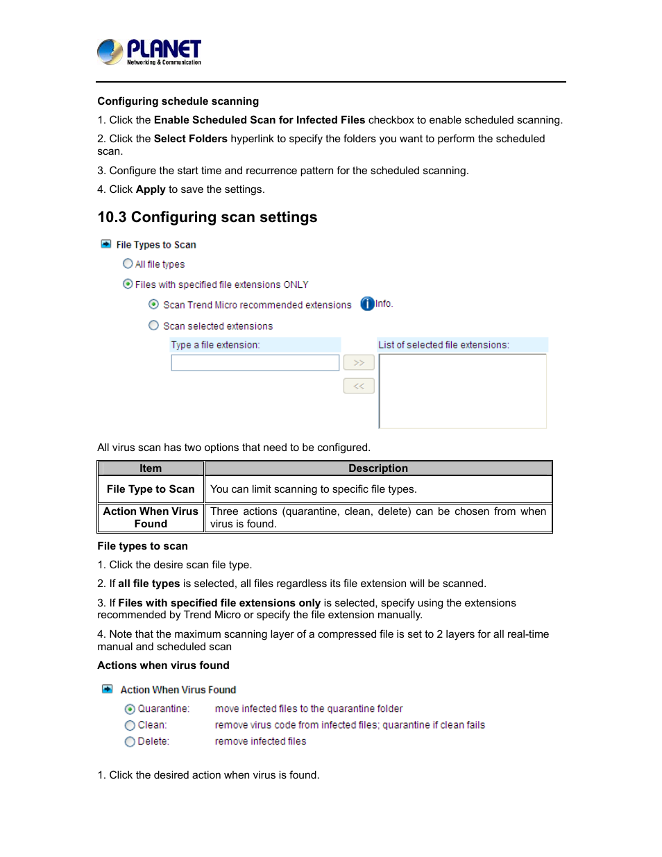 3 configuring scan settings | PLANET NAS-7410 User Manual | Page 95 / 125