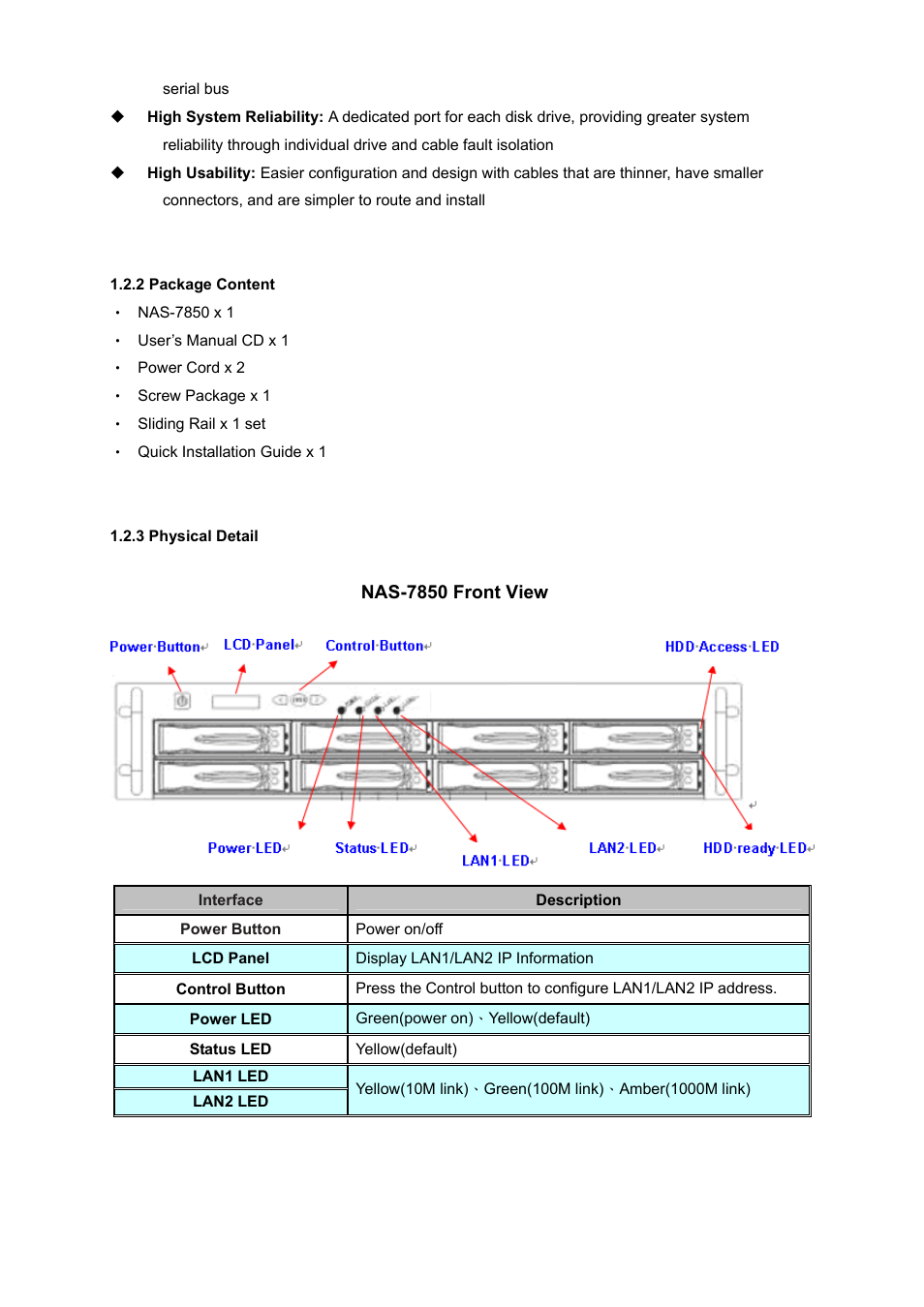 PLANET NAS-7450 User Manual | Page 10 / 111