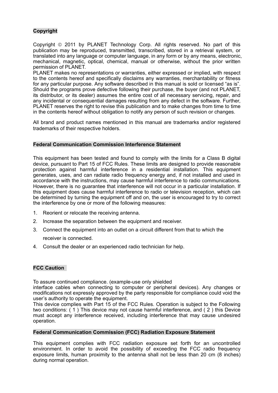 PLANET NAS-7450 User Manual | Page 2 / 111