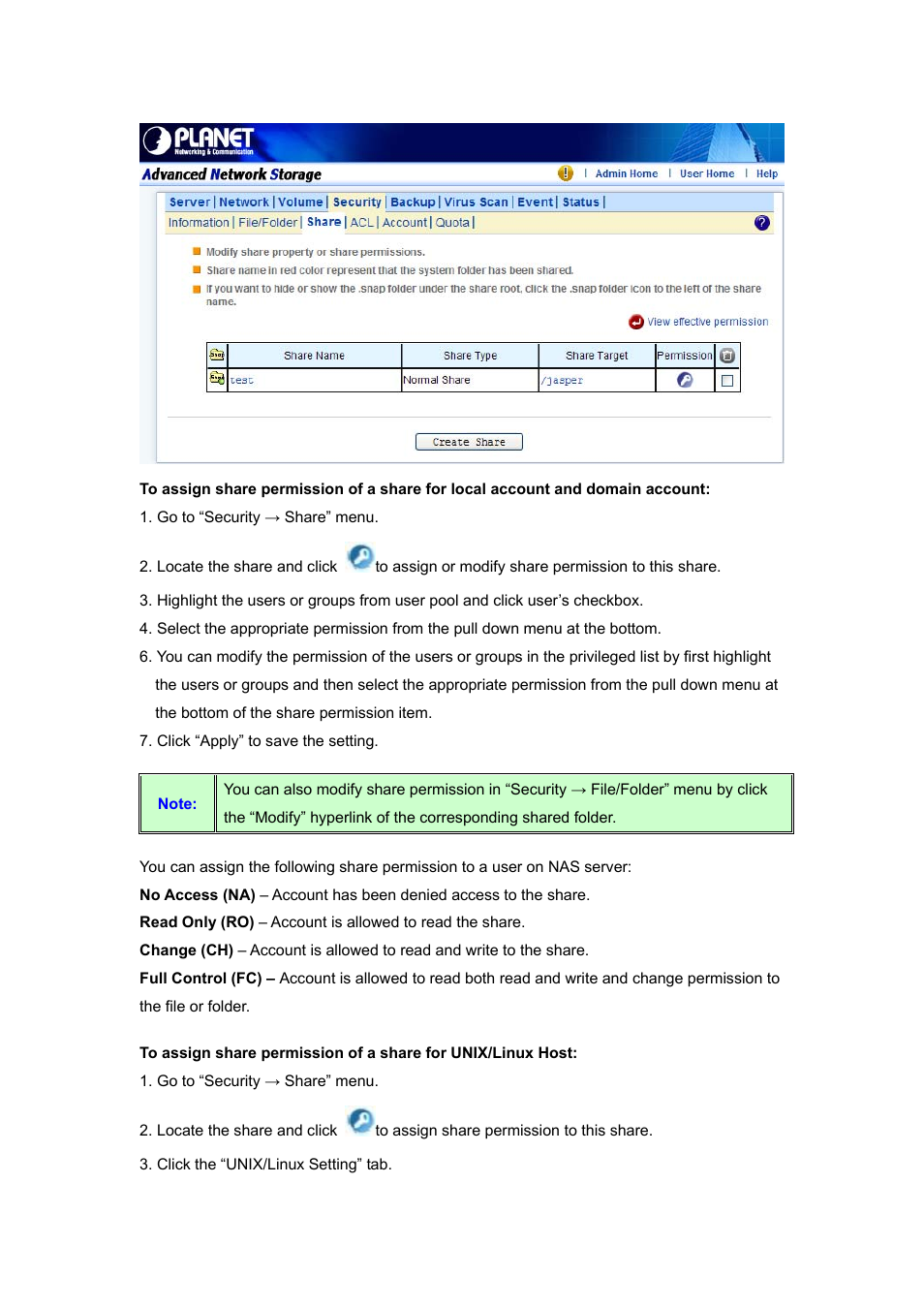 PLANET NAS-7450 User Manual | Page 56 / 111