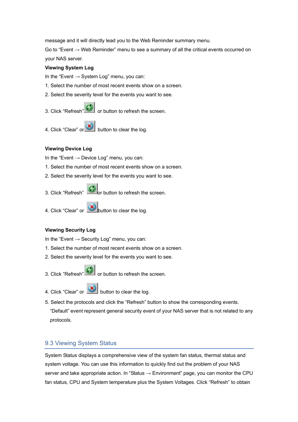 3 viewing system status | PLANET NAS-7450 User Manual | Page 84 / 111