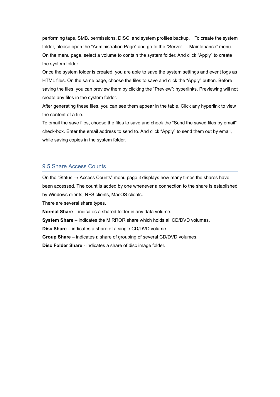 5 share access counts | PLANET NAS-7450 User Manual | Page 86 / 111