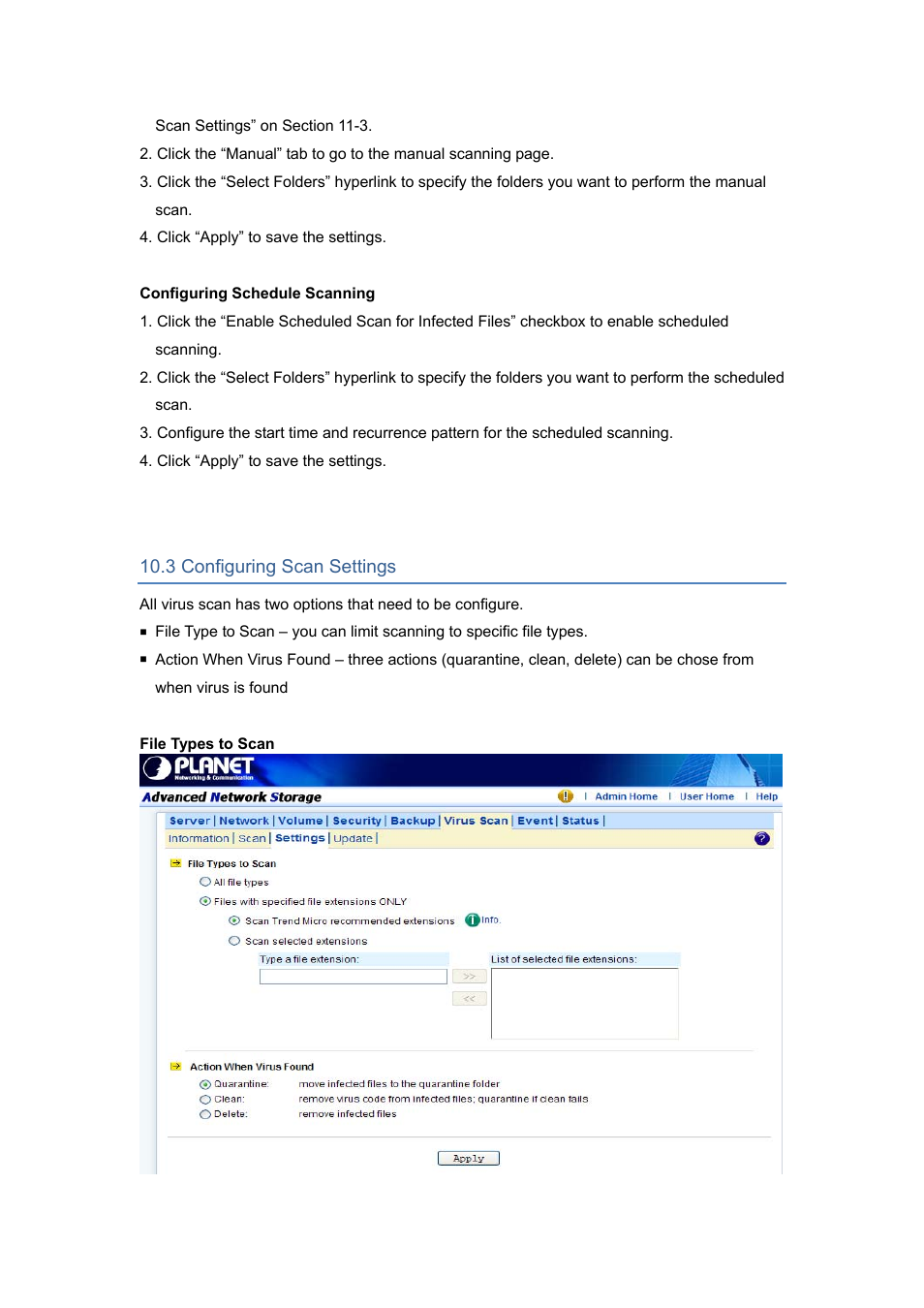 3 configuring scan settings | PLANET NAS-7450 User Manual | Page 89 / 111