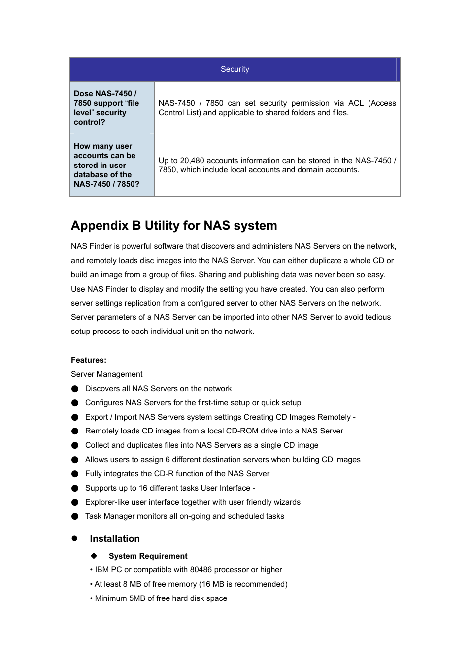 Appendix b utility for nas system | PLANET NAS-7450 User Manual | Page 93 / 111