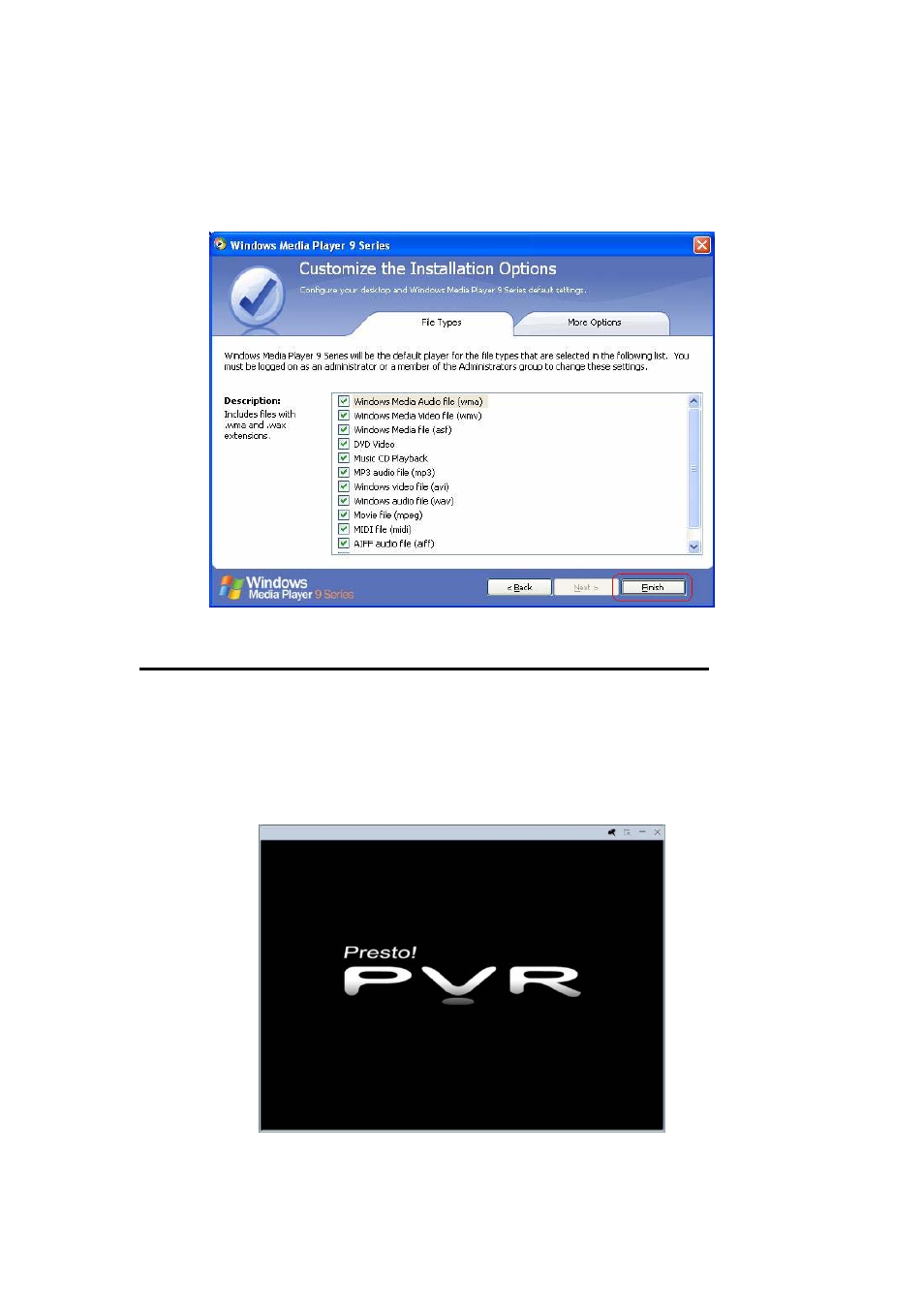 Launching presto! pvr application, 1 main screen & menu | PLANET DTR-100DB User Manual | Page 23 / 37