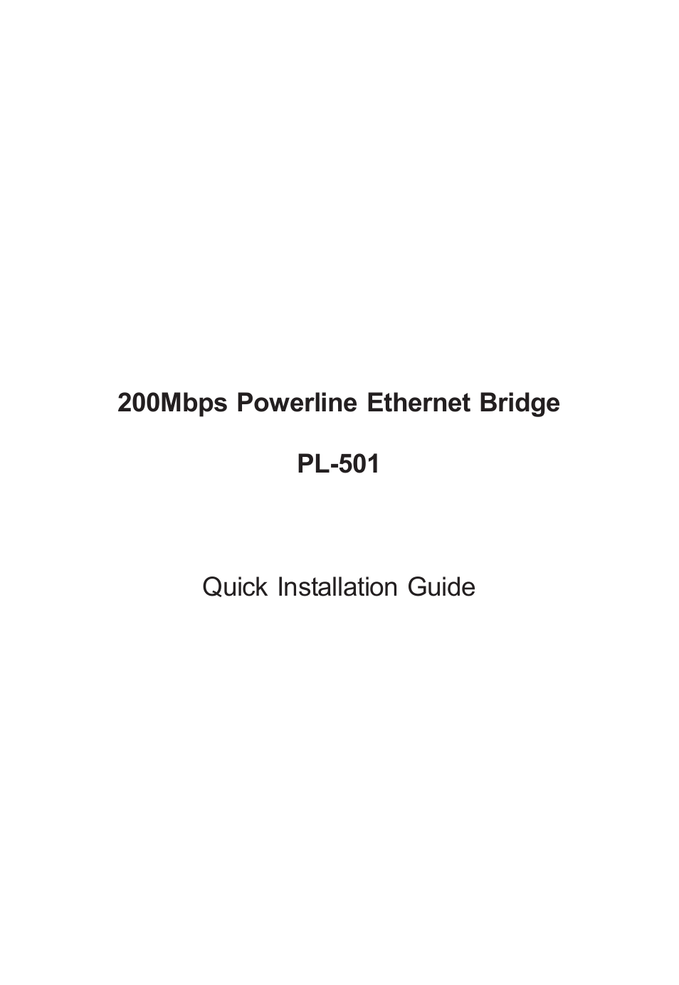 PLANET PL-501 User Manual | 8 pages