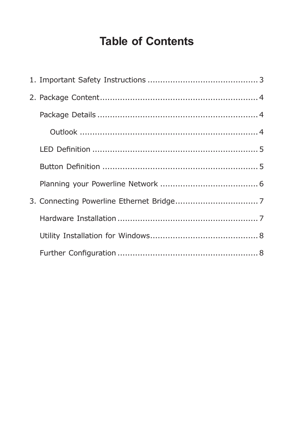 PLANET PL-501 User Manual | Page 2 / 8