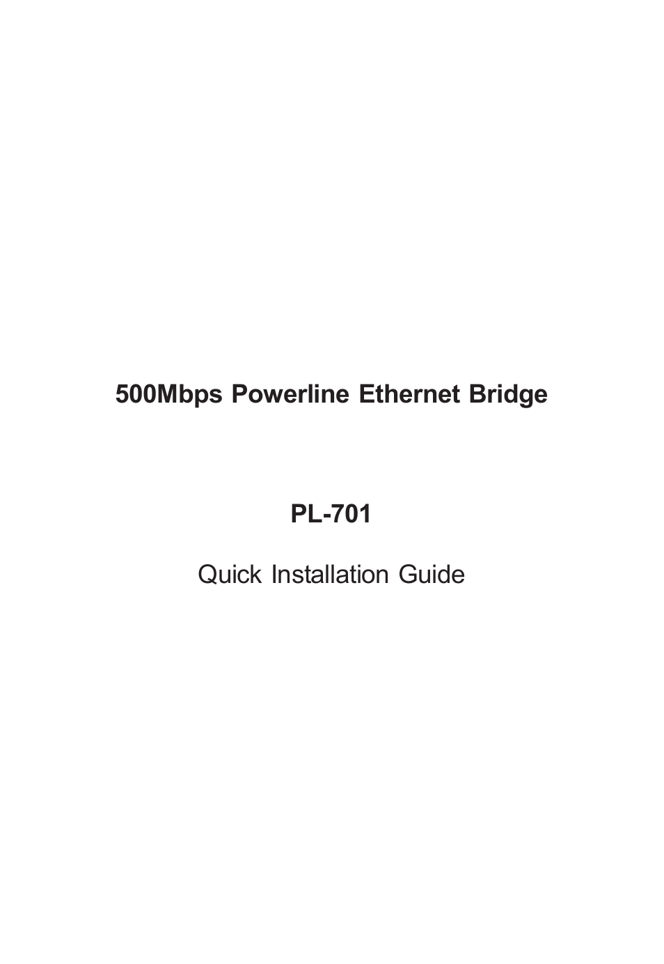 PLANET PL-701 User Manual | 8 pages