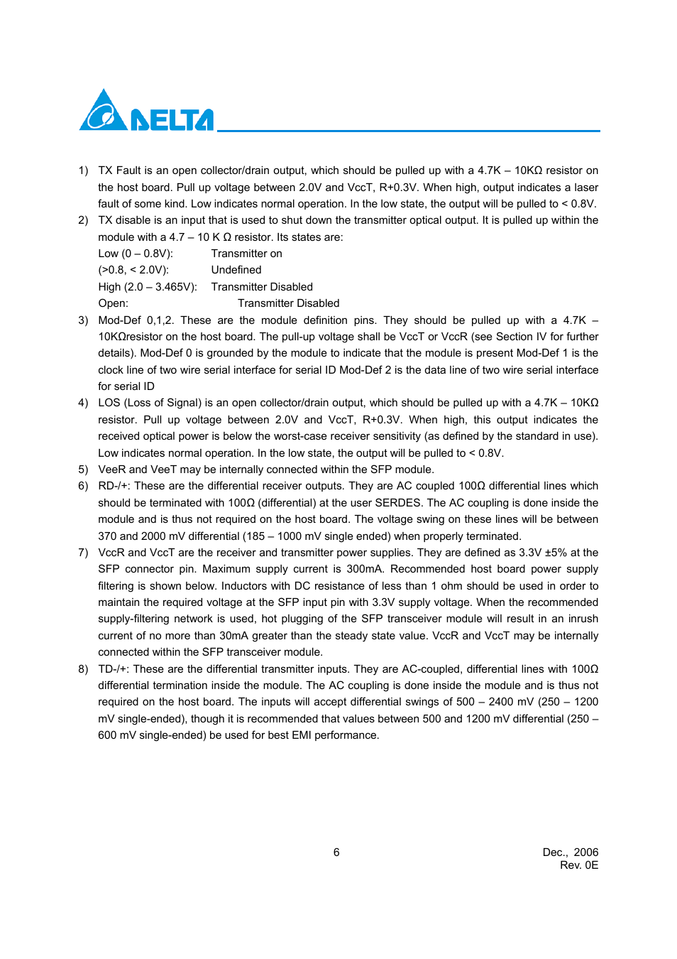 Delta Electronics Sonet STM-16 User Manual | Page 6 / 14